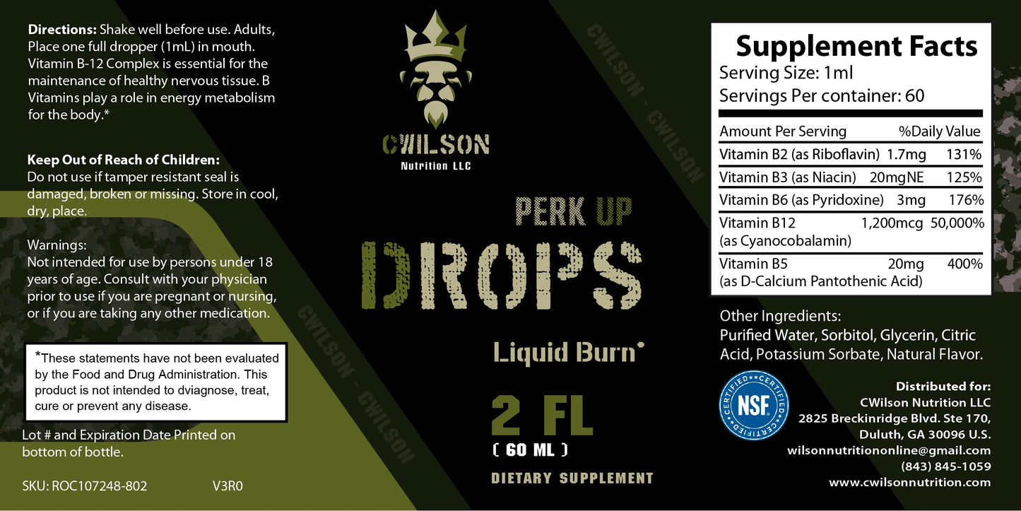 Dietary Supplement Drops | Energy Supplement | CWilson Nutrition LLC