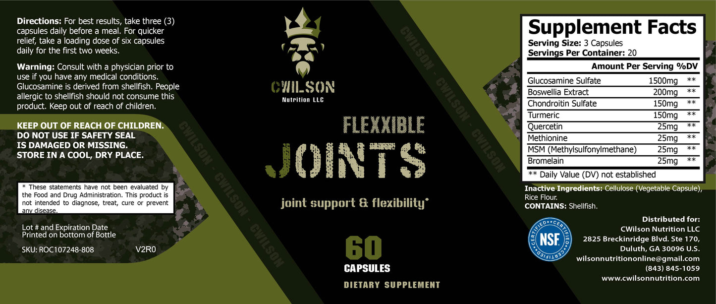 Joint Pain Supplements | Joint Pain Relief | CWilson Nutrition LLC