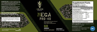 Probiotic Health Supplement | Mega Pro 40 | CWilson Nutrition LLC