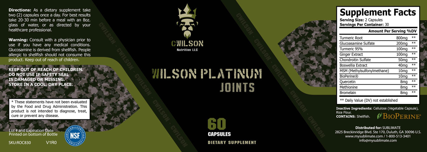 Wilson Platinum Joint Capsules