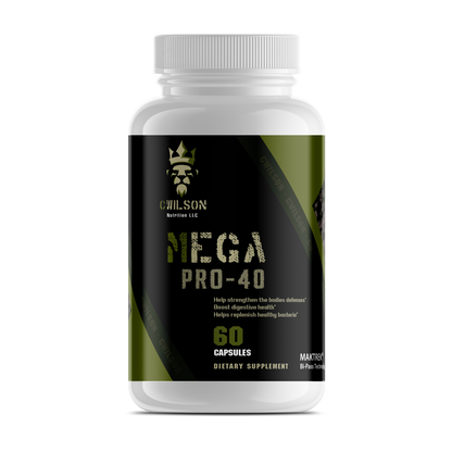 Probiotic Health Supplement | Mega Pro 40 | CWilson Nutrition LLC